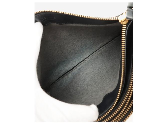 Céline Bolsa de couro Trio preta - vista 10