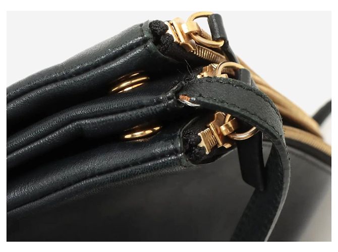 Céline Bolsa de couro Trio preta - vista 8