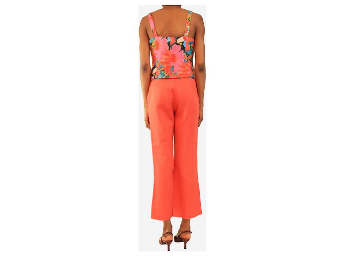 Mara Hoffman Set top e pantaloni in lino rosso - taglia UK 6 - vista 2