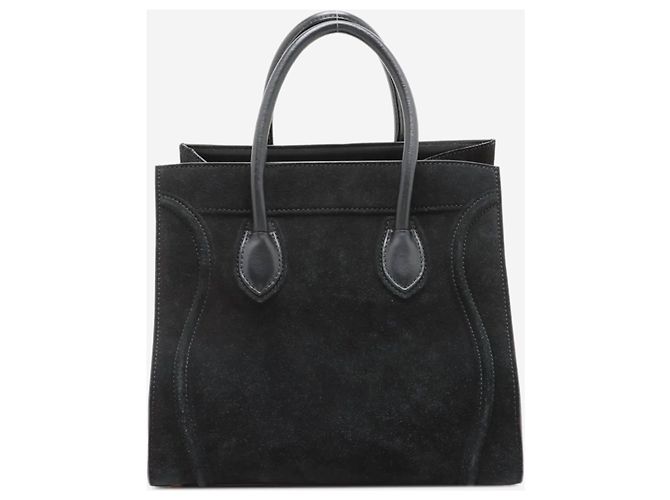 Céline Borsa tote Phantom in suede nero - vista 2