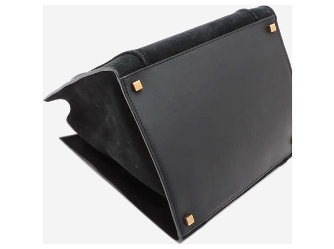 Céline Borsa tote Phantom in suede nero - vista 3