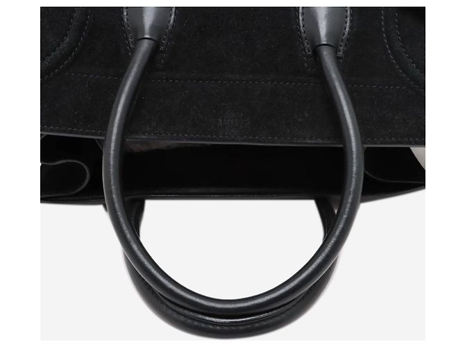 Céline Borsa tote Phantom in suede nero - vista 4