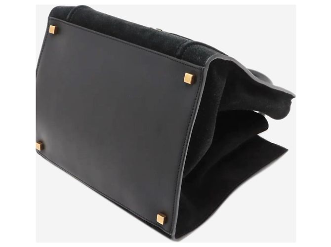 Céline Borsa tote Phantom in suede nero - vista 5