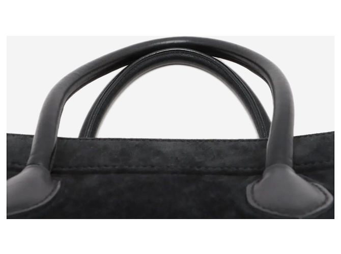 Céline Borsa tote Phantom in suede nero - vista 6