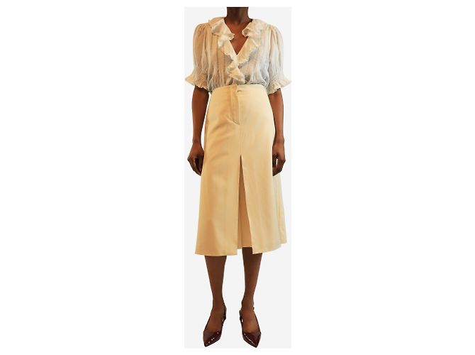 Hermès Cremeweite Culottes - Größe UK 8 Roh - Ansicht 2
