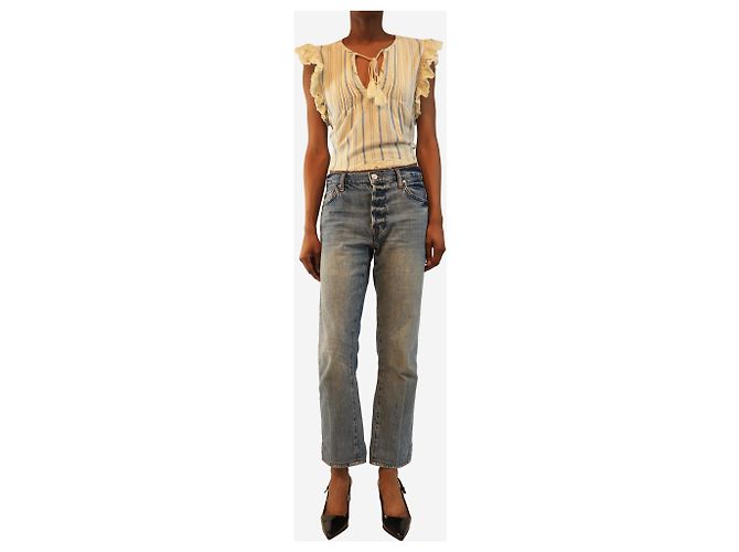 Frame Denim Blaue Le Slouch Jeans - Größe UK 6 - Ansicht 2