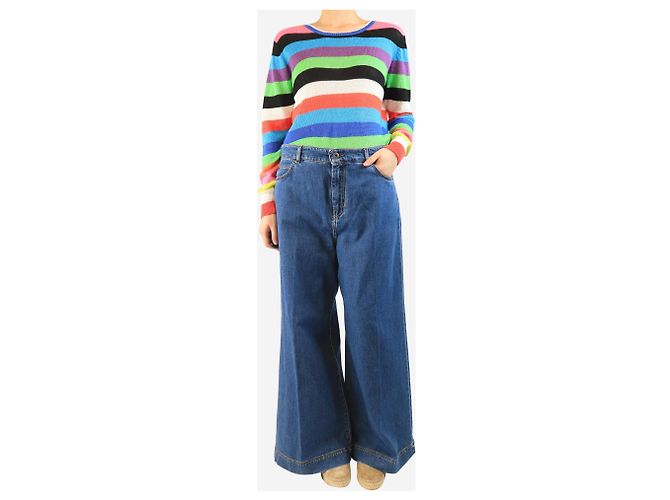 Weekend Max Mara Blaue weit geschnittene Jeans - Größe UK 16 - Ansicht 2