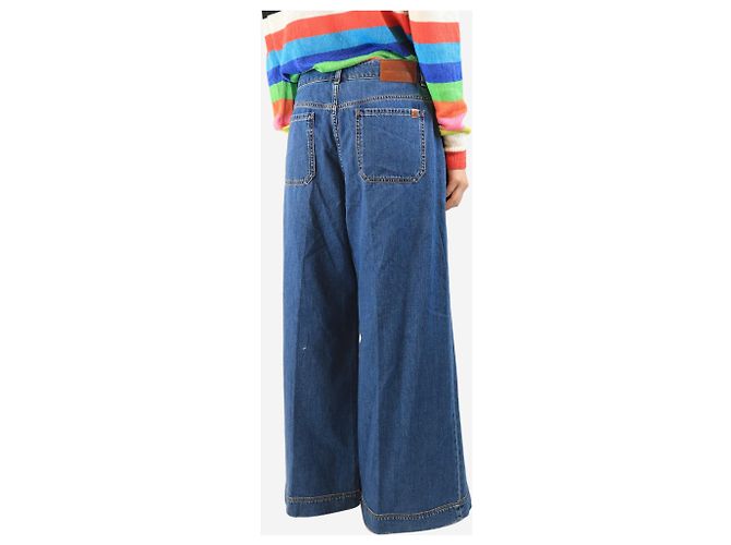 Weekend Max Mara Blaue weit geschnittene Jeans - Größe UK 16 - Ansicht 3