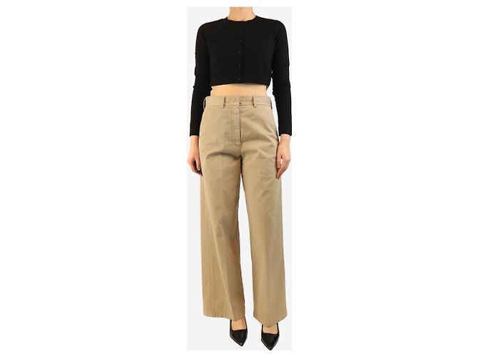 Forte Forte Pantalones de algodón beige - talla UK 10 - vista 2