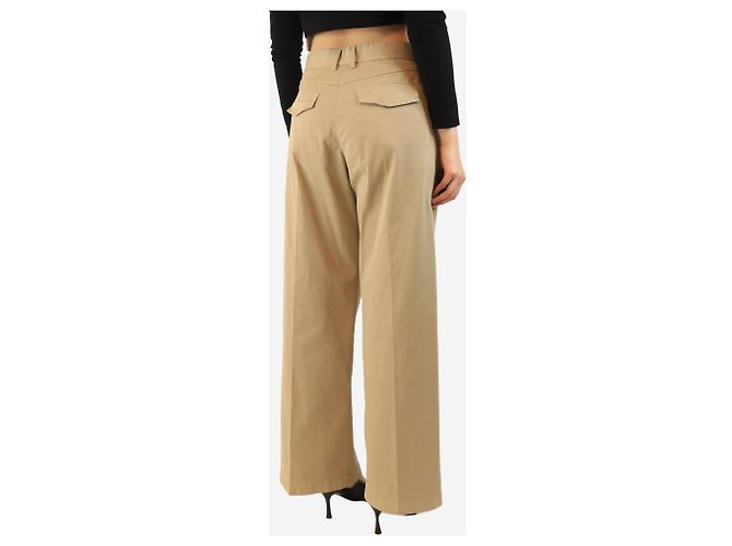 Forte Forte Pantalones de algodón beige - talla UK 10 - vista 3
