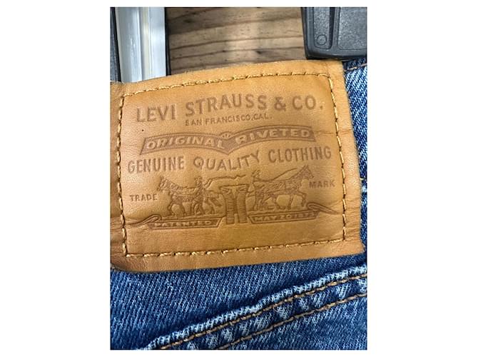 Jeans Levi's "Ribcage Straight Ankle" Azul - vista 3