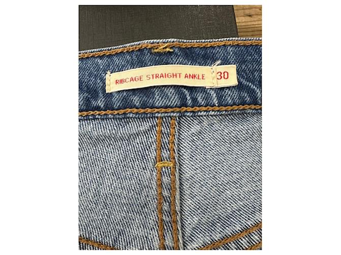 Jeans Levi's "Ribcage Straight Ankle" Azul - vista 4