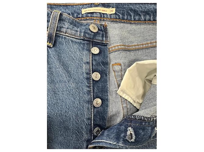 Jeans Levi's "Ribcage Straight Ankle" Azul - vista 9