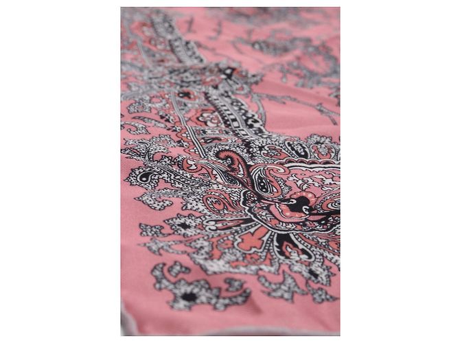 Etro Bufanda de seda paisley rosa - vista 2