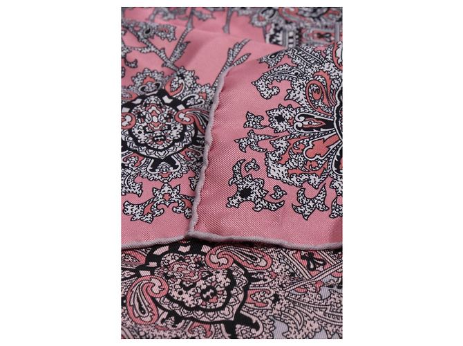 Etro Bufanda de seda paisley rosa - vista 4