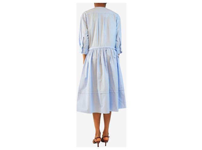 Marni Midi-Kleid aus blauer Baumwollpopeline - Größe UK 6 - Ansicht 2