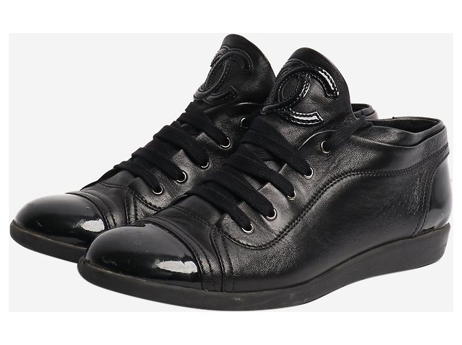 Chanel Sneakers nere con lacci - taglia EU 37,5 (UK 4,5) Nero - vista 2