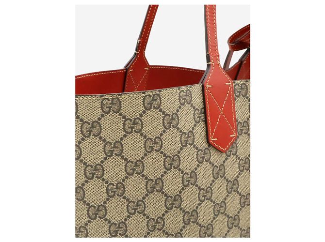 Gucci Borsa tote in tela GG Supreme marrone - vista 7