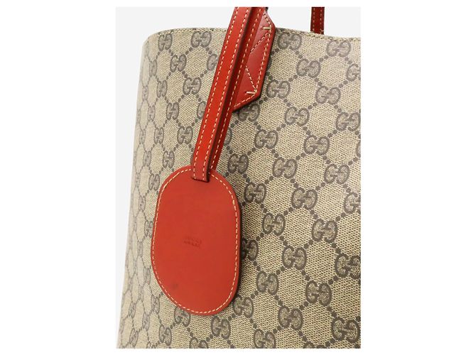 Gucci Borsa tote in tela GG Supreme marrone - vista 8