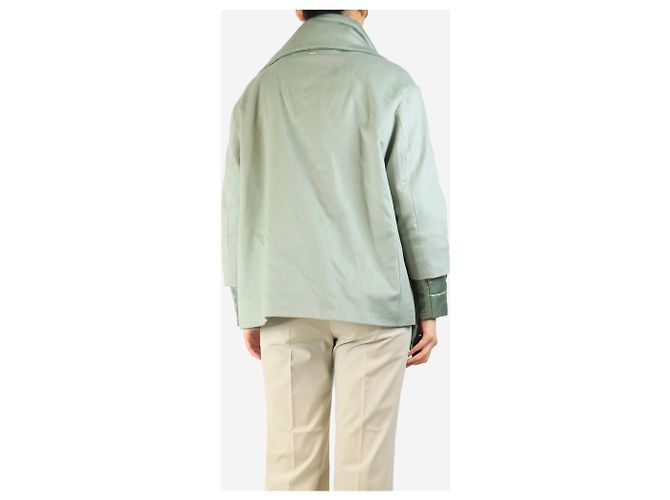 Herno Sagegrüne Kaschmir-Jacke mit Pufferfutter - Größe UK 10 - Ansicht 2