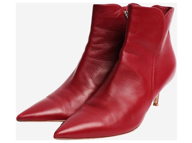 Gianvito Rossi Botines burdeos - talla UK 8 Roja - vista 2