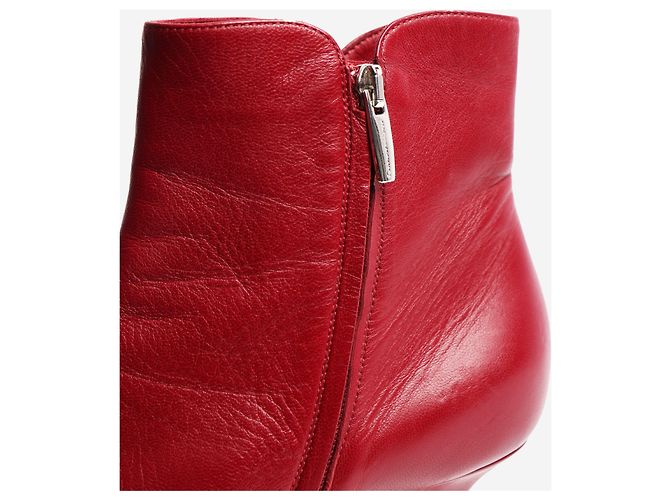 Gianvito Rossi Botines burdeos - talla UK 8 Roja - vista 4