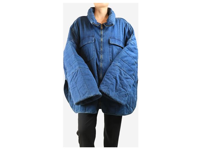 Chloé Oversized Jeansjacke in Blau - Größe M - Ansicht 4