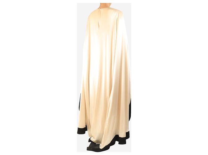 Autre Marque Maxikleid aus neutralem Satin-Seide - Größe M - Ansicht 2