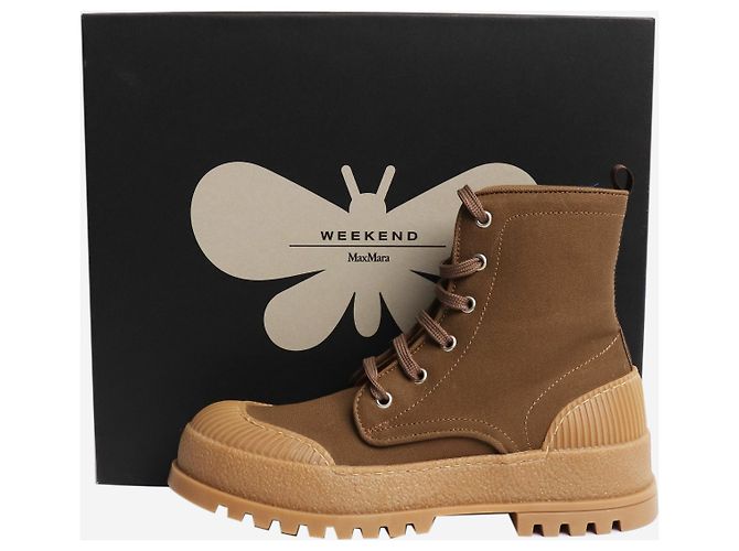 Weekend Max Mara Botines de lona marrón - talla EU 38 Castaño - vista 7