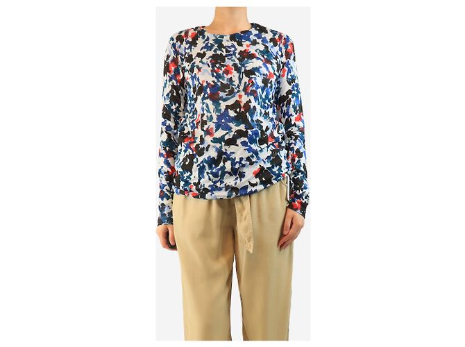 Proenza Schouler Top de algodón floral azul - talla M - vista 3