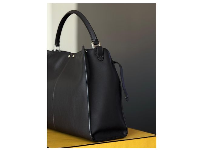 Borsa Fendi Peekaboo X Lite Pelle Marrone Scuro e Pelliccia - vista 6