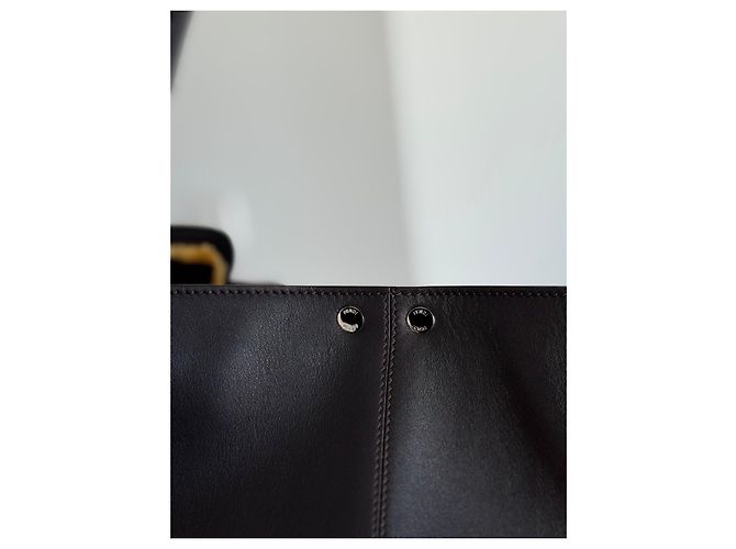 Borsa Fendi Peekaboo X Lite Pelle Marrone Scuro e Pelliccia - vista 7