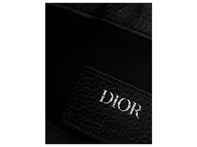 Pochette Saddle Dior Oblique Jacquard Nero Beige - vista 7