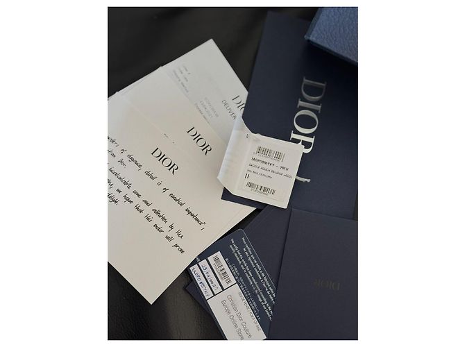 Pochette Saddle Dior Oblique Jacquard Nero Beige - vista 8