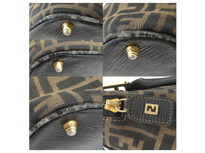 Zucca Borsa a mano Fendi da donna in tela marrone - vista 10