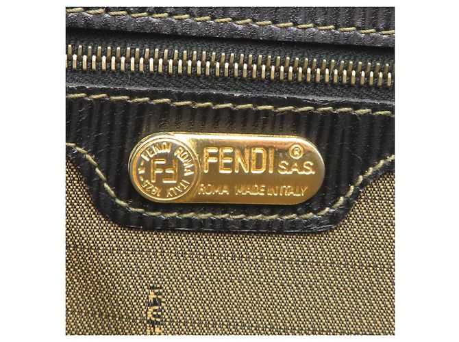 Zucca Borsa a mano Fendi da donna in tela marrone - vista 7