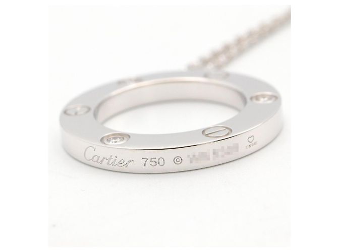 Collana Cartier Love Circle 3PD Argento - vista 3