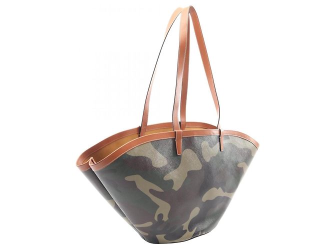 Céline Borsa a Spalla Camouflage Celine Couffin Marrone Multicolore Verde - vista 2