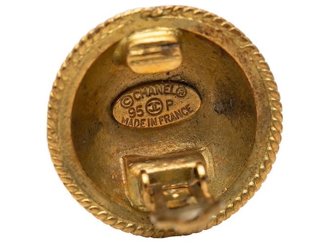 Orecchini vintage a clip Coco Mark di Chanel D'oro - vista 3