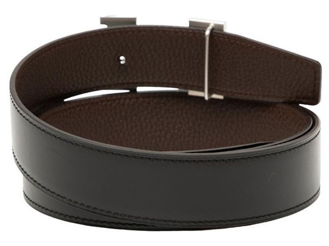 Hermès Constance H Gürtel Braun Schwarz - Ansicht 3