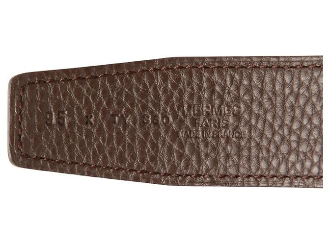 Hermès Constance H Gürtel Braun Schwarz - Ansicht 4