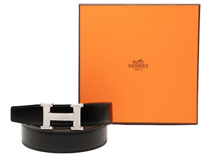 Hermès Constance H Gürtel Braun Schwarz - Ansicht 5