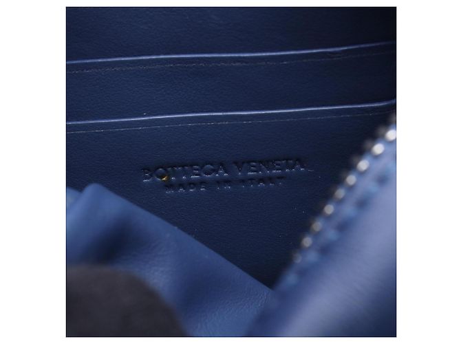 Bolsa Pochette Intrecciato Bottega Veneta Azul marinho - vista 4
