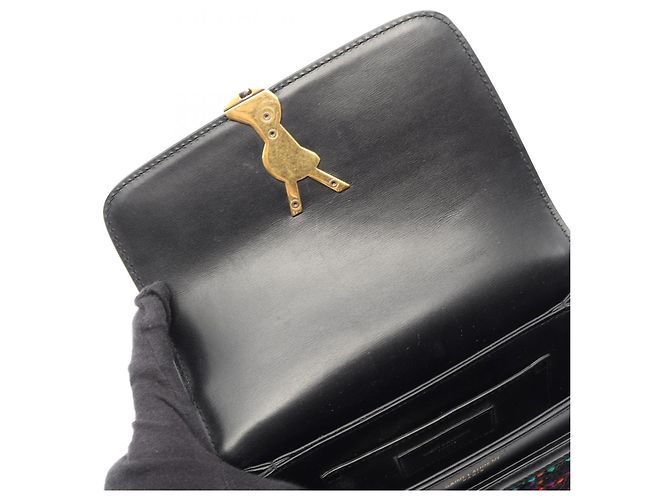 Borsa a Spalla Piccola Solferino Saint Laurent Paris Yves Saint Laurent Nero Multicolore - vista 5