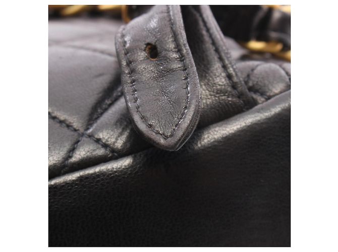 Zaino Matelassé Chanel in agnello nero - vista 10