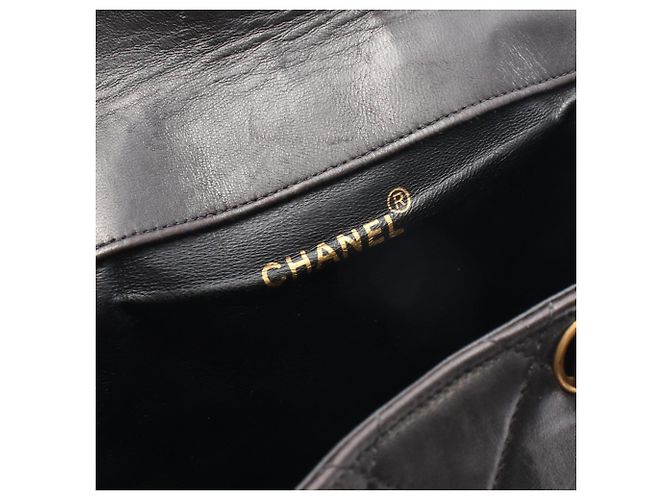 Zaino Matelassé Chanel in agnello nero - vista 4