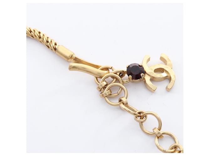 Collana Chanel Coco Mark Gripoix Multicolore D'oro - vista 4