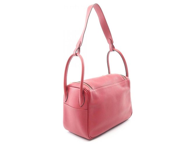 Borsa a Spalla Hermès Lindy 26 Verso Rosso Arancione Bordò - vista 2