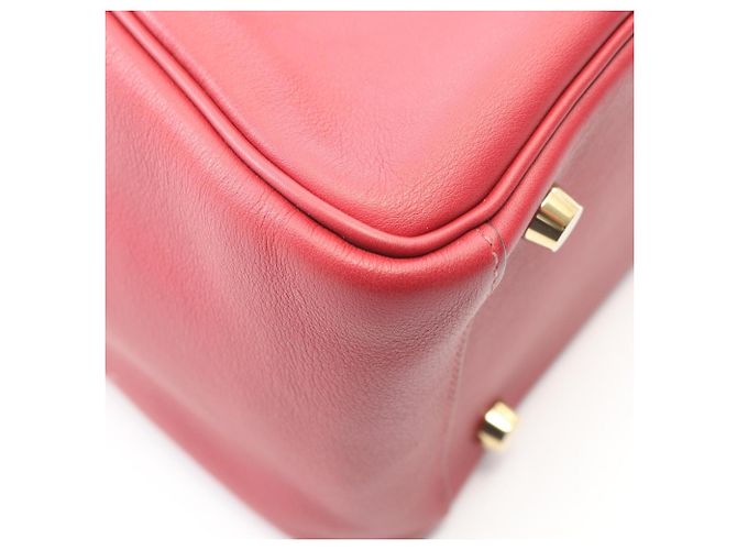 Borsa a Spalla Hermès Lindy 26 Verso Rosso Arancione Bordò - vista 6