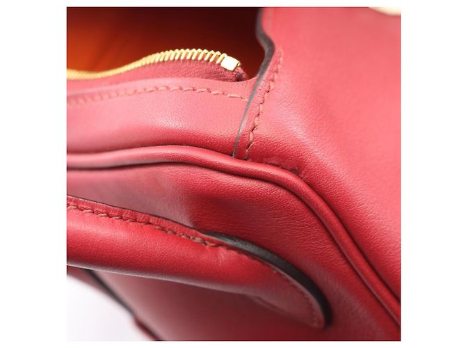 Borsa a Spalla Hermès Lindy 26 Verso Rosso Arancione Bordò - vista 7